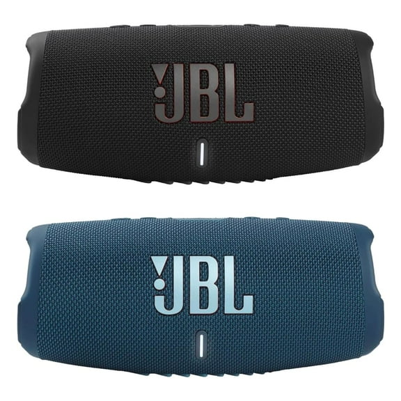 JBL Charge 5 Waterproof Portable Bluetooth Speaker, Black & Blue, 2 Pack