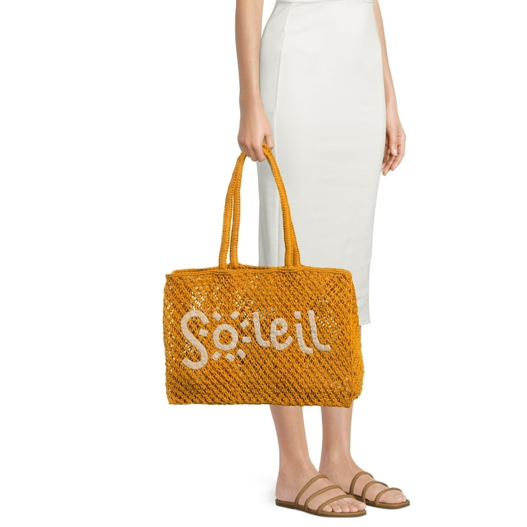 Soleil Yellow Woven Tote Soleil Yellow Woven Tote