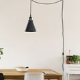 thumbnail image 2 of Kiven 2-Light Plug in Pendant Light,Industrial Hanging Light with 15FT Cord, Dimmable Ceiling Pendant Light, E26 Socket, Black Finish, 2 of 7