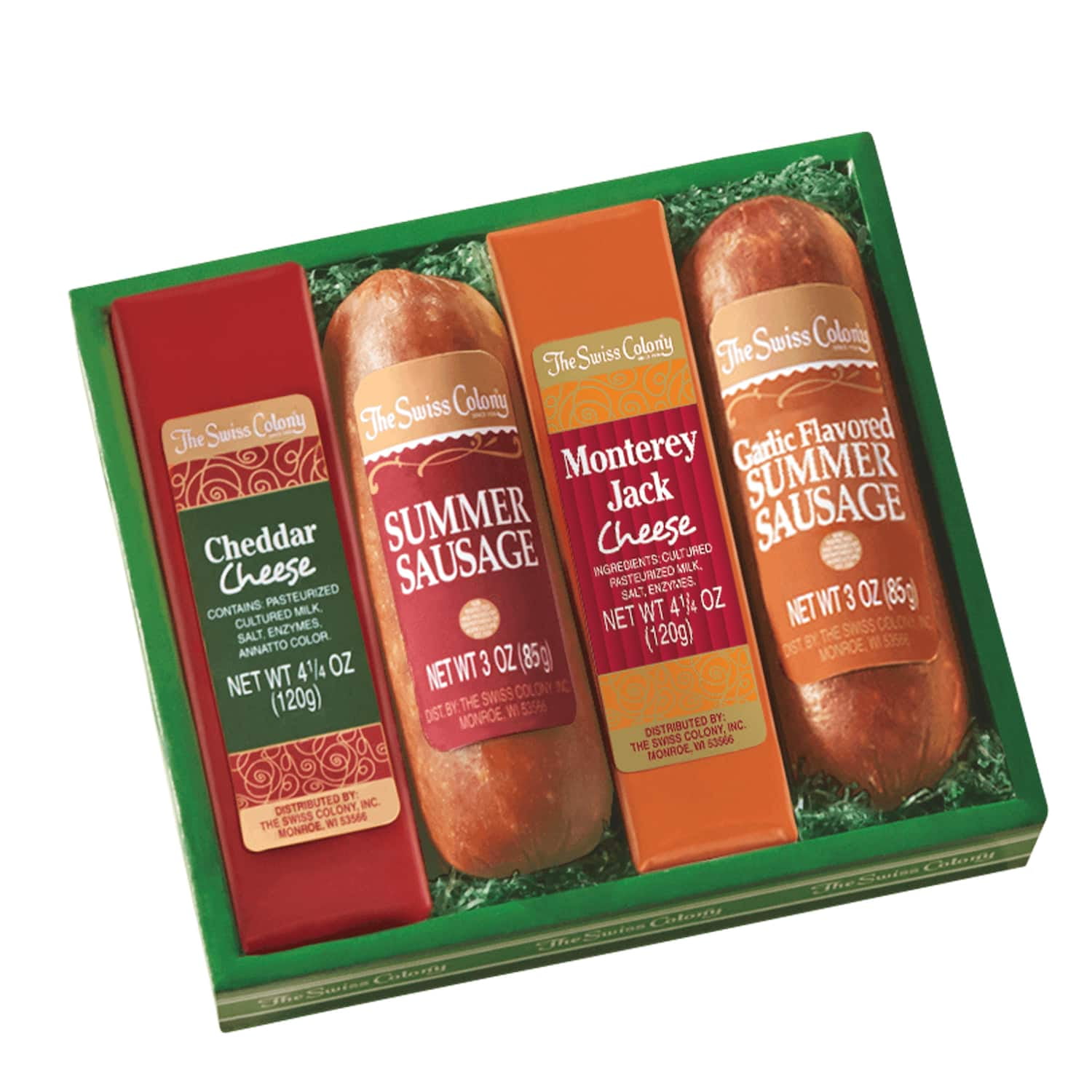 The Swiss Colony Sausage and Cheese Bars Gift of 4