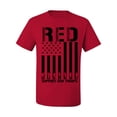 thumbnail image 2 of Wild Bobby Remember Everyone Deployed RED Support Our Troops Military Black Flag Men Tee, 2 of 6