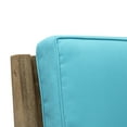 thumbnail image 2 of Ayaan Outdoor Acacia Wood Club Chairs with Cushions, Set of 2, Brushed Light Brown and Teal, 2 of 12