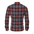 thumbnail image 4 of Plaid Shirt for Men Long Sleeve Casual Button Down Shirt Men Lightweight Soft Blouses Cozy Fall Clothes for Men Lapel Dress Shirt for Men Regular Fit Shirt Business Casual Shirts for Men, 4 of 8