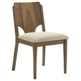 thumbnail image 4 of Billie 7pc Dining Table and 6 Chairs Set- Rich Walnut Brown and Beige, 4 of 6