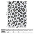 thumbnail image 4 of Orinice Throw Blanket  Flannel Plush Blanket for Bed Couch Sofa Chair Aesthetic Cute Soft Warm for Girls Women Leopard Cheetah Cow Tiger-White Leopard 60x80in, 4 of 6