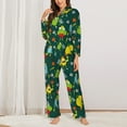 thumbnail image 2 of KLL Sport Monster Print Women's Long Sleeve Pajamas with Pants Sleepwear Loungewear 2 Set-X-Large, 2 of 7
