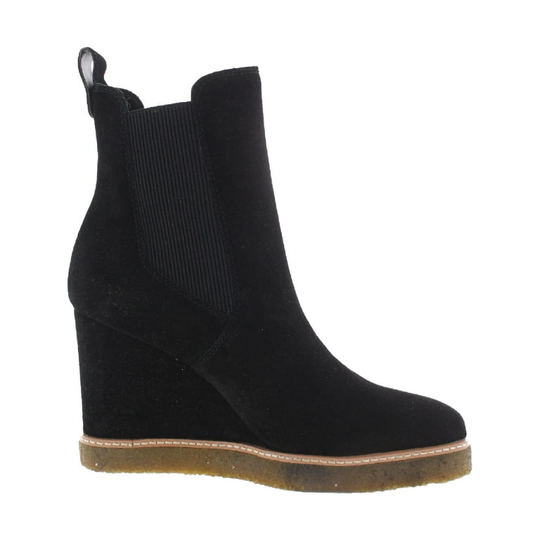 Steve Madden Womens Mooris Leather Slip On Wedge Boots Walmart