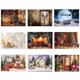 thumbnail image 2 of Farfi Navidad tela sin arrugas telón de fondo lavable fondo de estudio fotográfico pantalla decoración de fiesta, 2 of 5