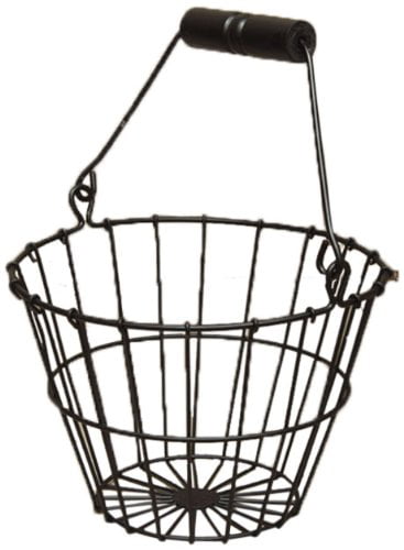 Pack of Five Wire Shopping Baskets Black Plus Mobile Stand 