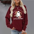 thumbnail image 4 of Who's Afraid Of Little Old Me Halloween Ghost Sweatshirts for Women Long Sleeve Crewneck Cute Ghost Graphic Pullover Tops, 4 of 5