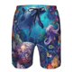 thumbnail image 3 of Fotbe Underwater Turtle Dolphin Octopus Trajes de Baño Estampados para Hombre, Shorts de Verano de Secado Rápido, Ropa de Playa, Bañadores-Small, 3 of 6
