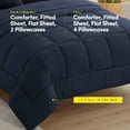 thumbnail image 3 of Juego de ropa de cama Sweet Home Collection, tamaño completo, azul marino, 3 of 6
