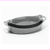 Rachael Ray 2-Piece Oval Stoneware Large Set. 2.48-qt and 3.25-qt , Grey