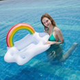 thumbnail image 4 of Floating Pool Bar, Inflatable Rainbow Cloud Inflatable Drink Holder, Inflatable Tray Floating Bar, 4 of 5