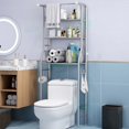 thumbnail image 1 of DAQI Estante de Ba&ntilde;o Sobre Inodoro, 3 Niveles Estantes Ahorro de Espacio de Ba&ntilde;o con Ganchos, Toallas Jabon Ducha Estante Repisa, Organizador de Almacenamiento de Ba&ntilde;o, 1 of 8