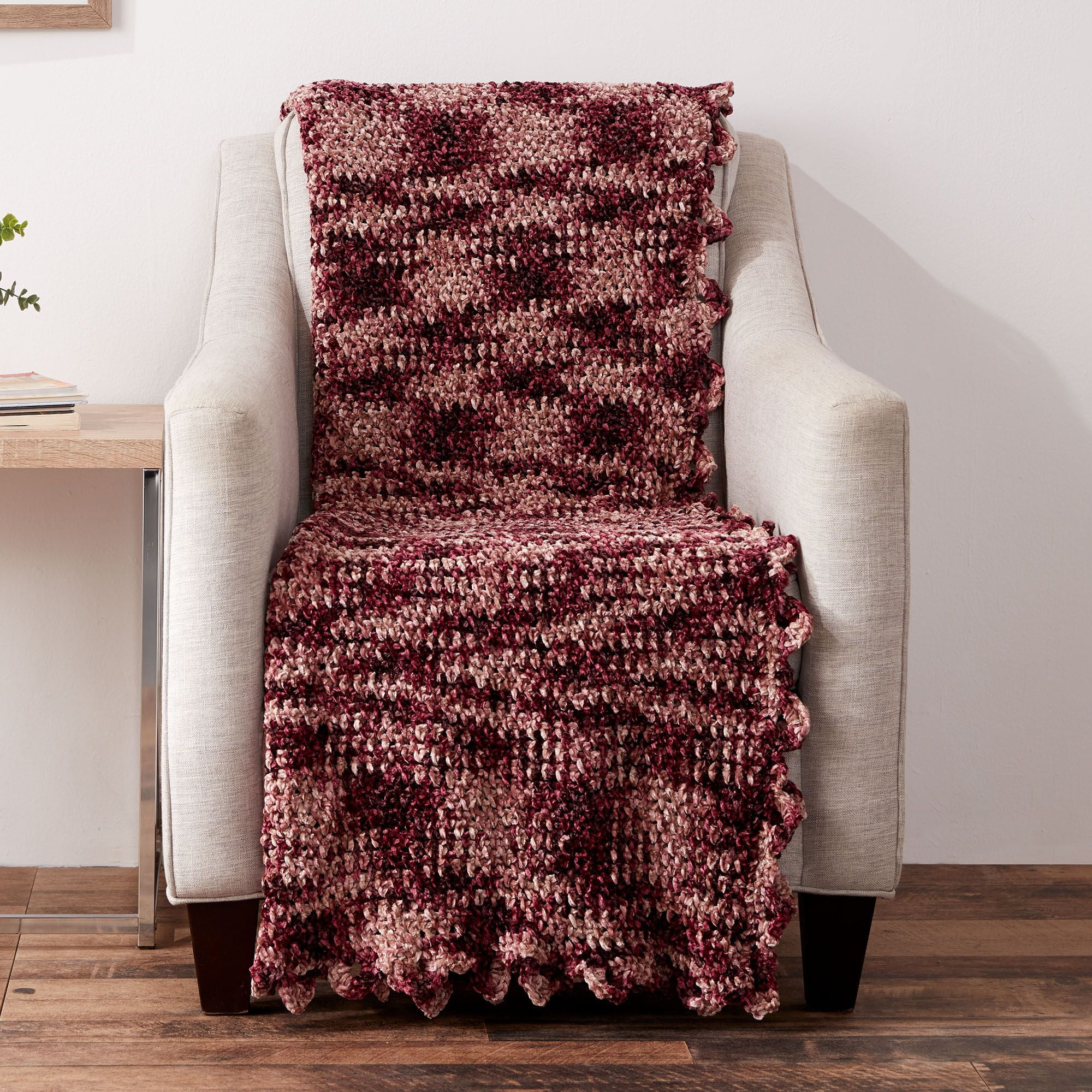 Bernat® Crushed Velvet™ #5 Bulky Polyester Yarn, Burgundy 10.5oz/300g, 315 Yards (4 Pack)