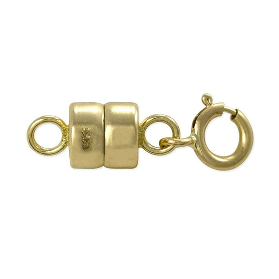 Magnetic Clasp Converter 10x4mm 14k Yellow Gold with 5mm Spring Ring