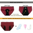 thumbnail image 5 of Teen Girls Period Underwear Menstrual Period Panties Leak-Proof Cotton Protective Briefs Pack of 6, 5 of 5