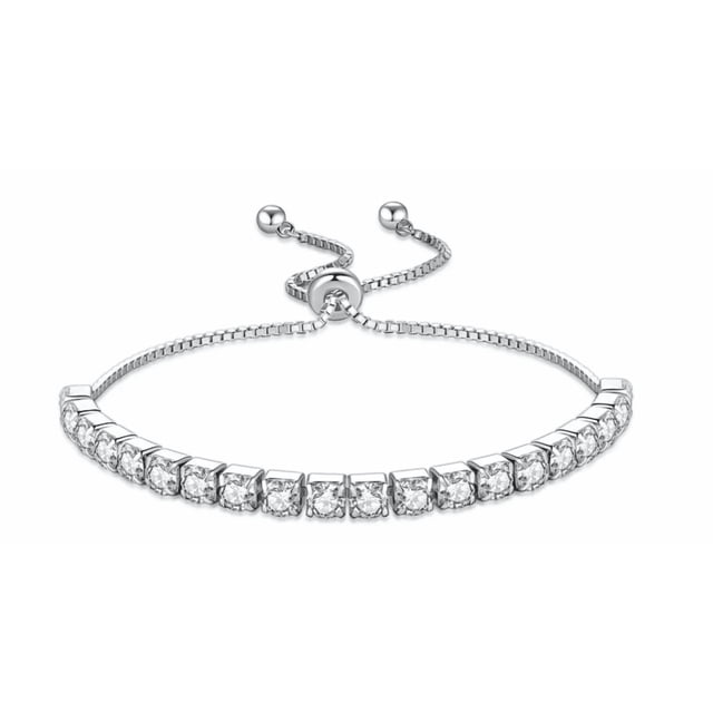 Pulseras Plata 925 Con Brillantes Xtellar Ajuste Perfecto Y Elegante