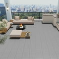 thumbnail image 6 of TrumanPick 36 PCS Deck Tiles Patio Pavers Interlocking Flooring Tiles 12"W x 12"L Waterproof Outdoor Flooring for Patio Garden Balcony Backyard All Weather Use, Mid Gray, 6 of 12
