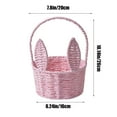 thumbnail image 3 of Large Easter Woven Bunny Basket with Long Ears, Storage Tote Bag for Eggs, Kids Gift, and Home Decoration, 3 of 7