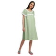 thumbnail image 2 of Moomaya Womens Printed Round Neck Nursing Sleepwear Cotton Poplin Nightdress, 2 of 5