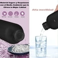 thumbnail image 3 of Botella de agua Deportiva 1 litro motivacional ligera con marcadores de tiempo,Sin BPA y 100% de protección contra fugas,reutilizable para Gimnasio, Fitness,Entrenamiento,Viajes (Negro), 3 of 4