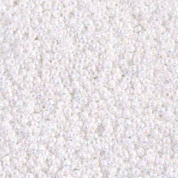 White Pearl AB Miyuki Seed Beads 15/0 15-9471-TB