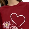 thumbnail image 4 of Girls Fall Outfits for School Girls Summer Clothes 2 Piece Short Sleeve Heart Print Tops Flared Flare Pants Set Cute Preppy Holiday Vacation Outfits, 4 of 4