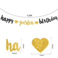 thumbnail image 3 of Banner de cumpleaños RICHHHA Happy Golden de poliéster y vinilo, 3 of 6