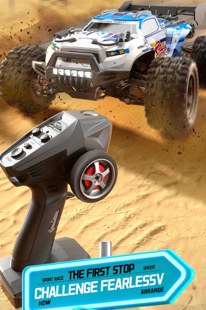 1/14 Scale RC Drift Car, 2.4GHz Brushless Remote Control Off-Road Truck with Full-Proportional Control, Double Wishbone Suspension, Shock Absorbers, 4WD All-Terrain RC Truck Model Toy Gift for Adults