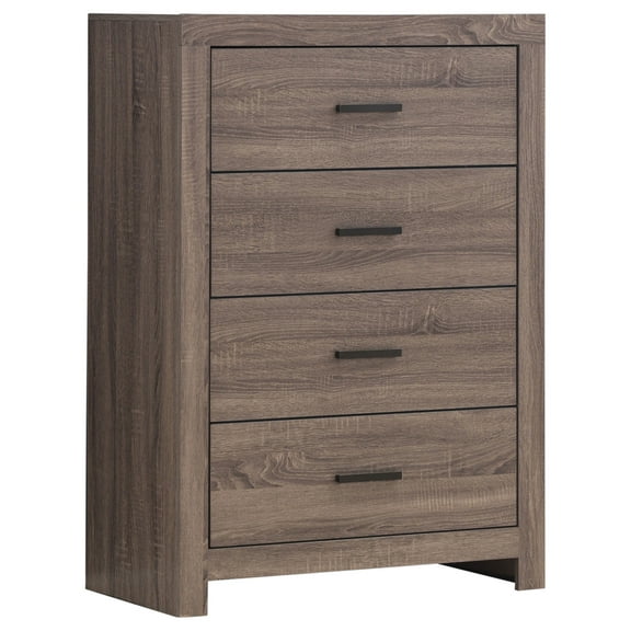 Nmkwnr 4 Drawer Dresser with Handle, Perfect for Living Room, Bedroom, Brown