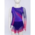 thumbnail image 5 of TTAO Girls Rhythmic Figure Skating Dress Ballet Dance Skirted Leotards Rhythmic Gymnastics Dancewear Purple 14, 5 of 7