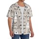 thumbnail image 2 of Balery Puppy Camisa Casual de Manga Corta con Botones para Hombre, Texturizada, Estilo Cubano, para Playa, Verano-X-Large, 2 of 5