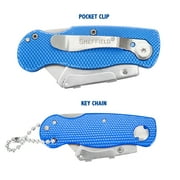 Sheffield Quick Change Folding Utility Knife, 2 Pack, Blue