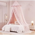 thumbnail image 2 of Dosel para Cama Mengersi Princesa Cúpula Redonda Beige Rosa/Doble, 2 of 8