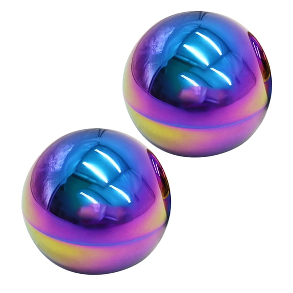 WASHWEPE 2Pack Simple Design Metal Flower Globe for Garden Yard Lawn Outdoor Decoration 15.00X15.00X15.00CM
