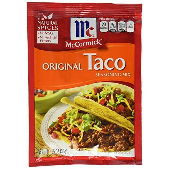 McCormick Seasoning Mix, Original Taco, 1 oz (Pack of 20)