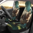 thumbnail image 2 of Honeii Green Forest Dinosaur Print Car Seat Covers 2 Pieces, Full Set Universal Seat Covers for Cars, Waterproof Auto Seat Protectors, 2 of 7