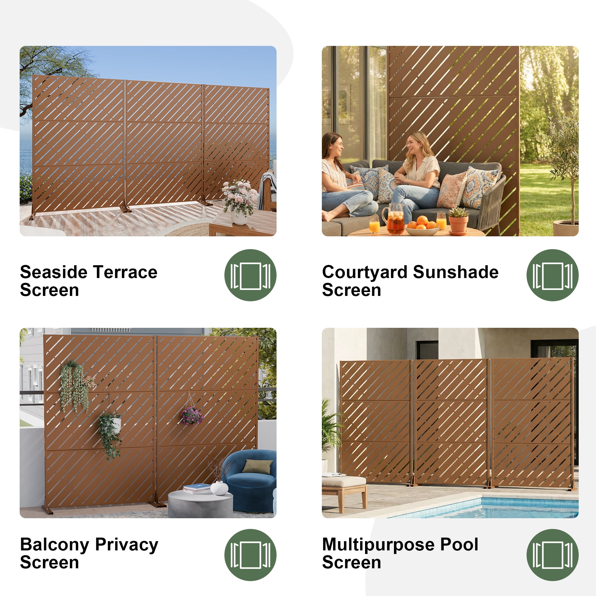 Outdoor Metal Privacy Screen