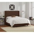 thumbnail image 2 of Skyline Upholstered Diamond Nail California King Bed in Chocolate, 2 of 2