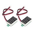 thumbnail image 1 of Digital Voltmeter, 3 Wire Volt Meter 2Pcs DC0.00V-30.0V Green LED Display  For Measuring, 1 of 8