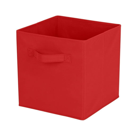 Mainstays Storage Cube Fabric Basket Bin - Foldable, Great for Nursery, Playroom, Closet, Home Organization