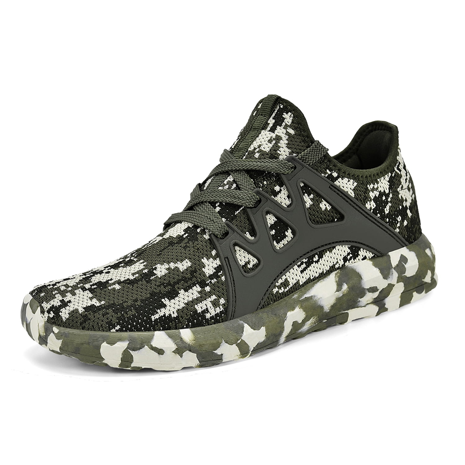 Men Big Size Camouflage Running Shoes Breathable Soft Light Walking Casual Shoes