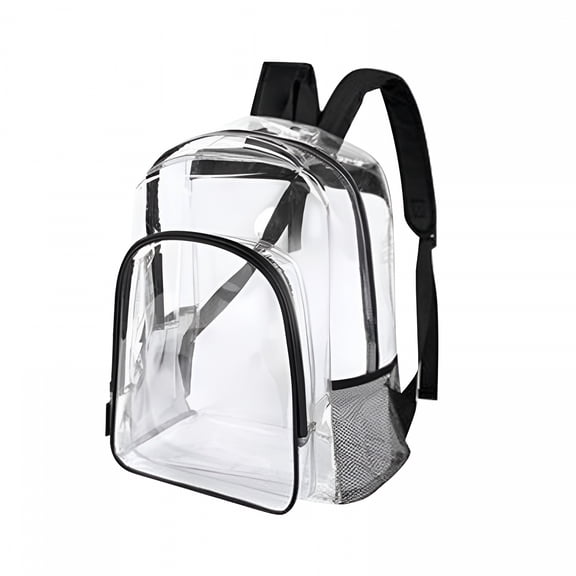 GASTROPOD Mini Clear Backpack, 12"x12" Stadium Approved See Through Bag, Waterproof PVC Small Transparent Backpacks for Festival Sport Event Concerts (Black)