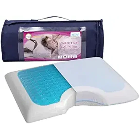 Side Sleeper Memory Foam Pillow with Cooling Cervical Support and Removable Cover