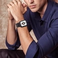 thumbnail image 6 of Men Stainless Steel Band for Apple Watch Series 11/10/9/8/7/SE, Ultra 3/Ultra 2 (49mm 46mm 45mm 44mm 42mm), Metal Link Bracelet with Butterfly Clasp, 6 of 7