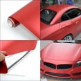 thumbnail image 6 of Satin Matte Chrome Red Vinyl Film Wrap Car Sticker Bubble 30*150cm, 6 of 8