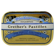 Grether's Blackcurrant Sugarfree Pastilles 15 ounces / 440 grams - Handmade in Switzerland