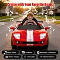 thumbnail image 3 of Xuanlur 12V Licensed Ford GT Kids Ride on Toy, 12V Battery Powered Electric Car w/Remote Control, 4-Wheel Suspension, 3 Speed, Battery Display, LED Lights, Ride on Car for Toddler 1-5 Years, Red, 3 of 7